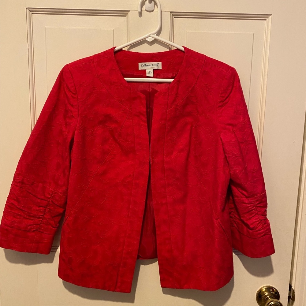 Coldwater Creek Red Dress Jacket - 10